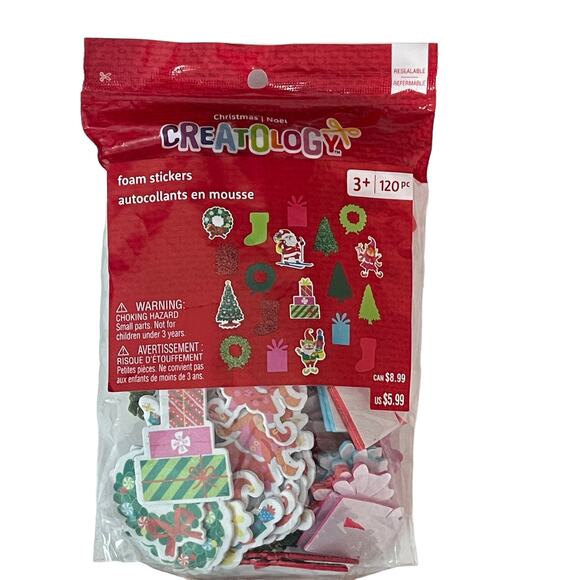 Creatology Pony Beads & Foam Stickers 11 Bags Christmas Holiday 3,840 Pieces - Picture 2 of 8
